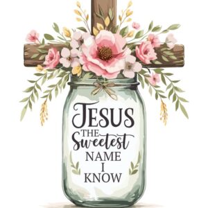 Heat transfers Iron on stickers faith Jesus Christ Lord god cross prayer trust hope blessing spiritual truth religious632 for Tshirts Iron on Decal Patches Stickers Clothes Hat Pillows DIY Crafts