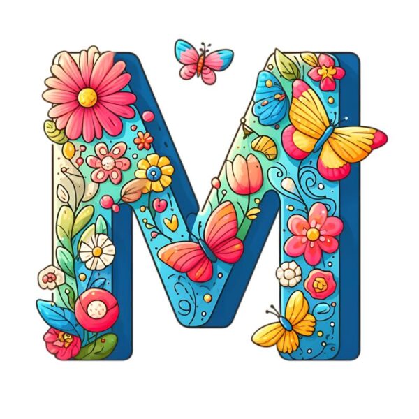 Heat transfers Iron on stickers  flower 2 letter 13 for Tshirts Iron on Decal Patches Stickers Clothes Hat Pillows DIY Crafts