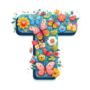 Heat transfers Iron on stickers  flower 2 letter 20 for Tshirts Iron on Decal Patches Stickers Clothes Hat Pillows DIY Crafts