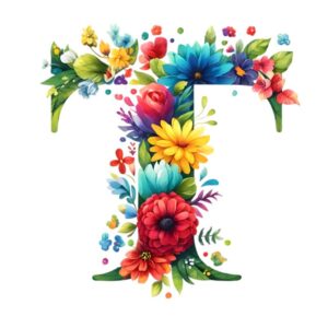 Heat transfers Iron on stickers  flower 3 letter 20 for Tshirts Iron on Decal Patches Stickers Clothes Hat Pillows DIY Crafts