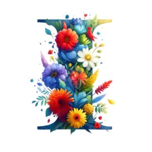 Heat transfers Iron on stickers  flower 3 letter 9 for Tshirts Iron on Decal Patches Stickers Clothes Hat Pillows DIY Crafts