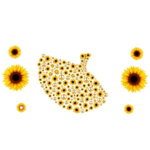 Heat transfers Iron on stickers  flower 301 for Tshirts Iron on Decal Patches Stickers Clothes Hat Pillows DIY Crafts