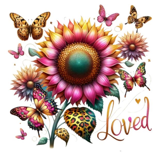 Heat transfers Iron on stickers  flower 309 for Tshirts Iron on Decal Patches Stickers Clothes Hat Pillows DIY Crafts