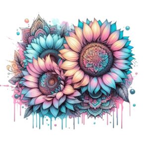 Heat transfers Iron on stickers  flower 319 for Tshirts Iron on Decal Patches Stickers Clothes Hat Pillows DIY Crafts