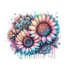 Heat transfers Iron on stickers  flower 321 for Tshirts Iron on Decal Patches Stickers Clothes Hat Pillows DIY Crafts