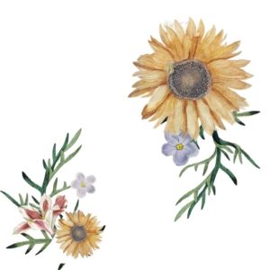 Heat transfers Iron on stickers  flower 349 for Tshirts Iron on Decal Patches Stickers Clothes Hat Pillows DIY Crafts