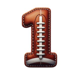 Heat transfers Iron on stickers  football letter 2 for Tshirts Iron on Decal Patches Stickers Clothes Hat Pillows DIY Crafts