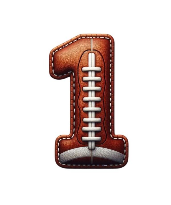 Heat transfers Iron on stickers  football letter 2 for Tshirts Iron on Decal Patches Stickers Clothes Hat Pillows DIY Crafts