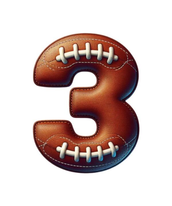 Heat transfers Iron on stickers  football letter 4 for Tshirts Iron on Decal Patches Stickers Clothes Hat Pillows DIY Crafts