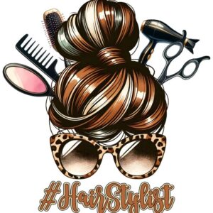 Heat transfers Iron on stickers  hair stylist nail 3 for Tshirts Iron on Decal Patches Stickers Clothes Hat Pillows DIY Crafts