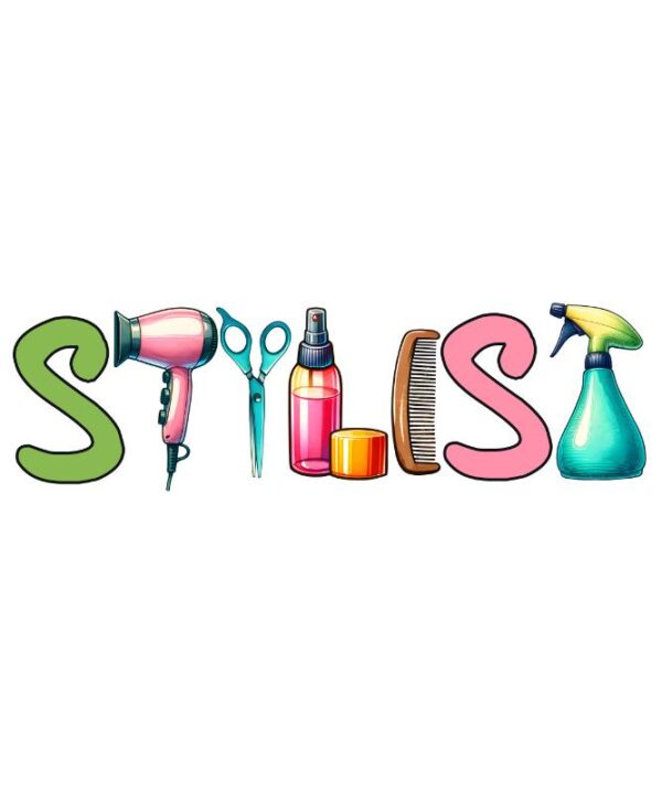 Heat transfers Iron on stickers  hair stylist nail 42 for Tshirts Iron on Decal Patches Stickers Clothes Hat Pillows DIY Crafts