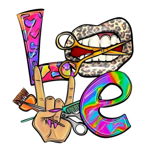 Heat transfers Iron on stickers  hair stylist nail 44 for Tshirts Iron on Decal Patches Stickers Clothes Hat Pillows DIY Crafts