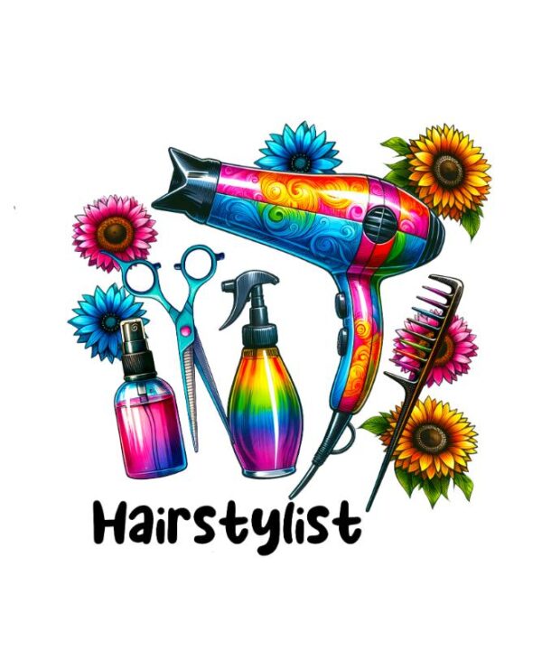 Heat transfers Iron on stickers  hair stylist nail 45 for Tshirts Iron on Decal Patches Stickers Clothes Hat Pillows DIY Crafts