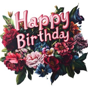 Heat transfers Iron on stickers  happy birthday 67 for Tshirts Iron on Decal Patches Stickers Clothes Hat Pillows DIY Crafts