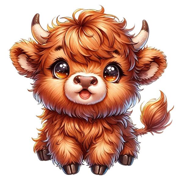 Heat transfers Iron on stickers  highland cow 364 for Tshirts Iron on Decal Patches Stickers Clothes Hat Pillows DIY Crafts