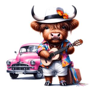 Heat transfers Iron on stickers  highland cow 375 for Tshirts Iron on Decal Patches Stickers Clothes Hat Pillows DIY Crafts