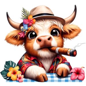 Heat transfers Iron on stickers  highland cow 380 for Tshirts Iron on Decal Patches Stickers Clothes Hat Pillows DIY Crafts
