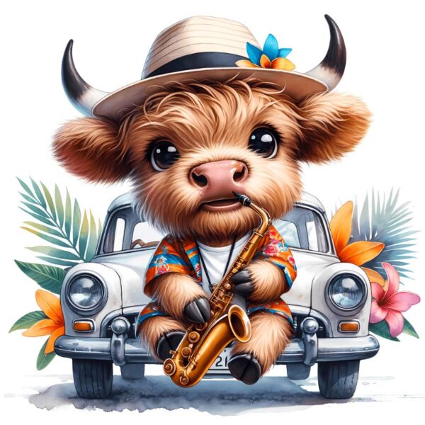 Heat transfers Iron on stickers  highland cow 383 for Tshirts Iron on Decal Patches Stickers Clothes Hat Pillows DIY Crafts