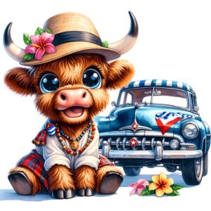 Heat transfers Iron on stickers  highland cow 384 for Tshirts Iron on Decal Patches Stickers Clothes Hat Pillows DIY Crafts