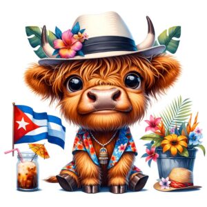 Heat transfers Iron on stickers  highland cow 386 for Tshirts Iron on Decal Patches Stickers Clothes Hat Pillows DIY Crafts
