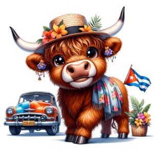 Heat transfers Iron on stickers  highland cow 387 for Tshirts Iron on Decal Patches Stickers Clothes Hat Pillows DIY Crafts