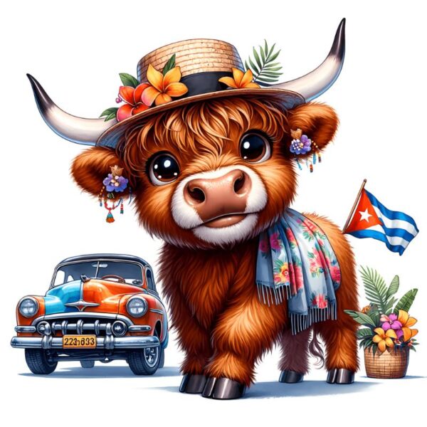 Heat transfers Iron on stickers  highland cow 387 for Tshirts Iron on Decal Patches Stickers Clothes Hat Pillows DIY Crafts