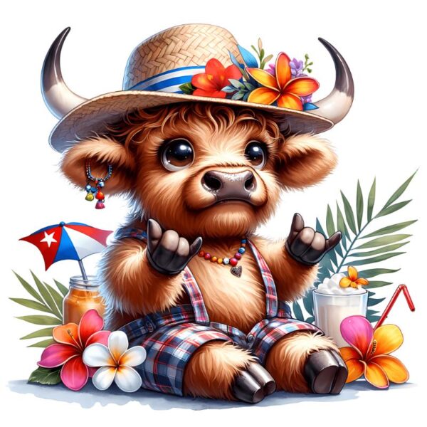 Heat transfers Iron on stickers  highland cow 389 for Tshirts Iron on Decal Patches Stickers Clothes Hat Pillows DIY Crafts