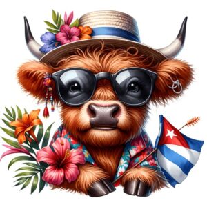 Heat transfers Iron on stickers  highland cow 390 for Tshirts Iron on Decal Patches Stickers Clothes Hat Pillows DIY Crafts