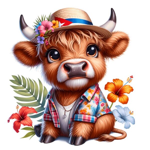 Heat transfers Iron on stickers  highland cow 391 for Tshirts Iron on Decal Patches Stickers Clothes Hat Pillows DIY Crafts