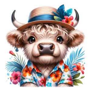 Heat transfers Iron on stickers  highland cow 393 for Tshirts Iron on Decal Patches Stickers Clothes Hat Pillows DIY Crafts