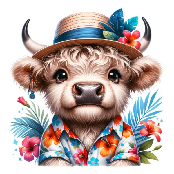 Heat transfers Iron on stickers  highland cow 393 for Tshirts Iron on Decal Patches Stickers Clothes Hat Pillows DIY Crafts