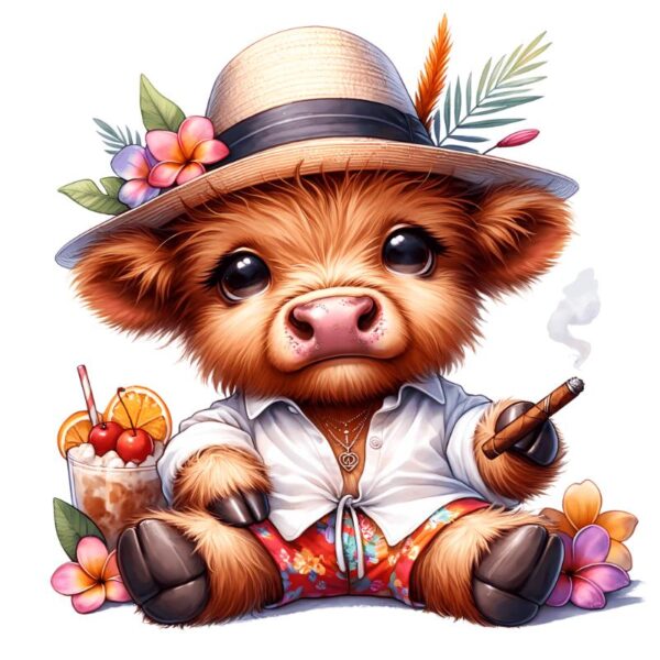 Heat transfers Iron on stickers  highland cow 396 for Tshirts Iron on Decal Patches Stickers Clothes Hat Pillows DIY Crafts
