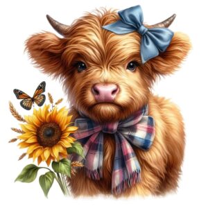 Heat transfers Iron on stickers  highland cow 420 for Tshirts Iron on Decal Patches Stickers Clothes Hat Pillows DIY Crafts