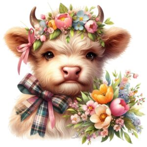 Heat transfers Iron on stickers  highland cow 43 for Tshirts Iron on Decal Patches Stickers Clothes Hat Pillows DIY Crafts