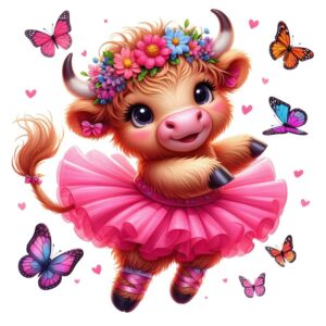 Heat transfers Iron on stickers  highland cow 479 for Tshirts Iron on Decal Patches Stickers Clothes Hat Pillows DIY Crafts