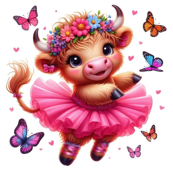 Heat transfers Iron on stickers  highland cow 479 for Tshirts Iron on Decal Patches Stickers Clothes Hat Pillows DIY Crafts