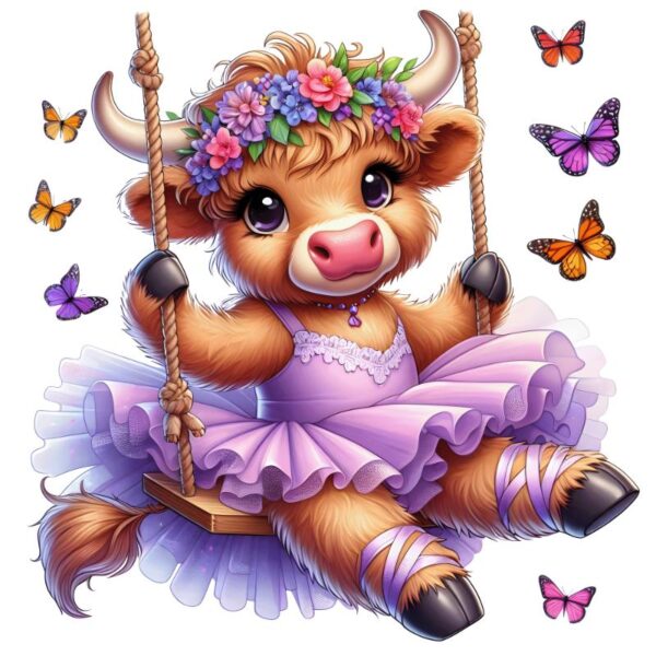 Heat transfers Iron on stickers  highland cow 481 for Tshirts Iron on Decal Patches Stickers Clothes Hat Pillows DIY Crafts