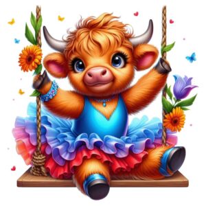 Heat transfers Iron on stickers  highland cow 483 for Tshirts Iron on Decal Patches Stickers Clothes Hat Pillows DIY Crafts