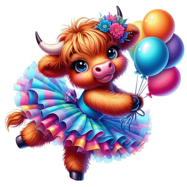 Heat transfers Iron on stickers  highland cow 485 for Tshirts Iron on Decal Patches Stickers Clothes Hat Pillows DIY Crafts