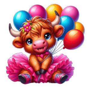 Heat transfers Iron on stickers  highland cow 486 for Tshirts Iron on Decal Patches Stickers Clothes Hat Pillows DIY Crafts