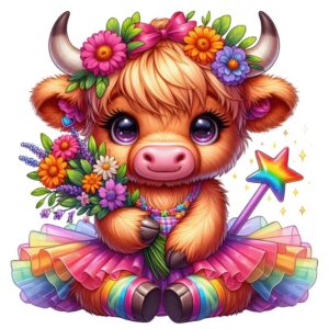 Heat transfers Iron on stickers  highland cow 488 for Tshirts Iron on Decal Patches Stickers Clothes Hat Pillows DIY Crafts