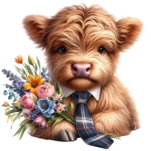Heat transfers Iron on stickers  highland cow 49 for Tshirts Iron on Decal Patches Stickers Clothes Hat Pillows DIY Crafts