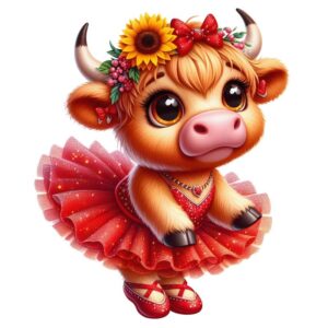 Heat transfers Iron on stickers  highland cow 492 for Tshirts Iron on Decal Patches Stickers Clothes Hat Pillows DIY Crafts