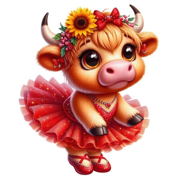 Heat transfers Iron on stickers  highland cow 492 for Tshirts Iron on Decal Patches Stickers Clothes Hat Pillows DIY Crafts