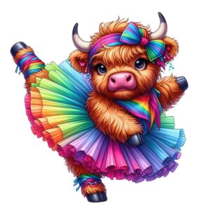 Heat transfers Iron on stickers  highland cow 494 for Tshirts Iron on Decal Patches Stickers Clothes Hat Pillows DIY Crafts