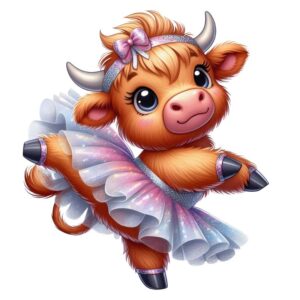 Heat transfers Iron on stickers  highland cow 495 for Tshirts Iron on Decal Patches Stickers Clothes Hat Pillows DIY Crafts