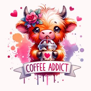 Heat transfers Iron on stickers  highland cow 499 for Tshirts Iron on Decal Patches Stickers Clothes Hat Pillows DIY Crafts