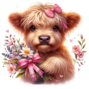 Heat transfers Iron on stickers  highland cow 50 for Tshirts Iron on Decal Patches Stickers Clothes Hat Pillows DIY Crafts