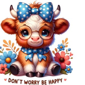 Heat transfers Iron on stickers  highland cow 515 for Tshirts Iron on Decal Patches Stickers Clothes Hat Pillows DIY Crafts