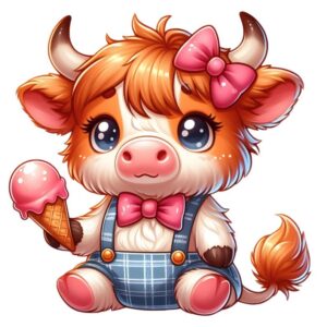 Heat transfers Iron on stickers  highland cow 52 for Tshirts Iron on Decal Patches Stickers Clothes Hat Pillows DIY Crafts